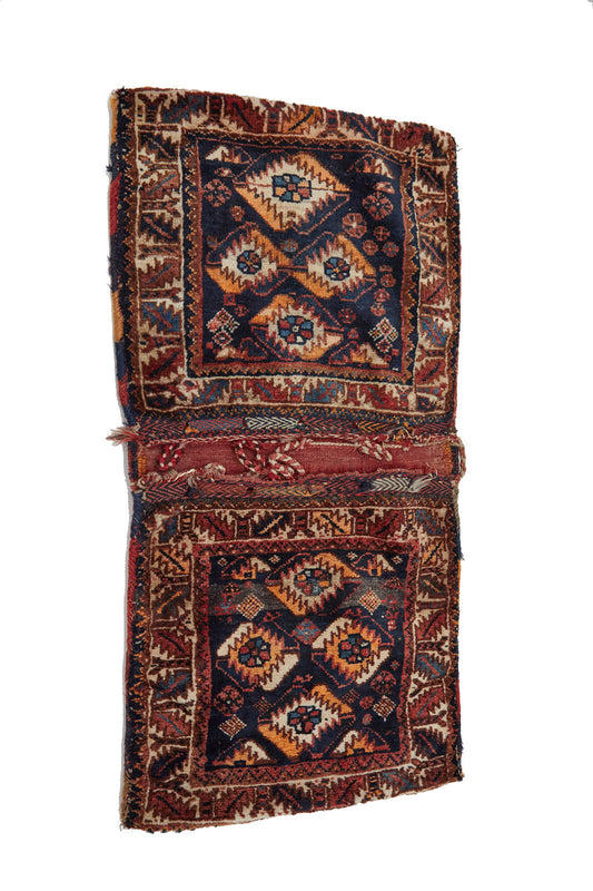 No. 1074 Antique Kurdish  Rug Saddle Bag
