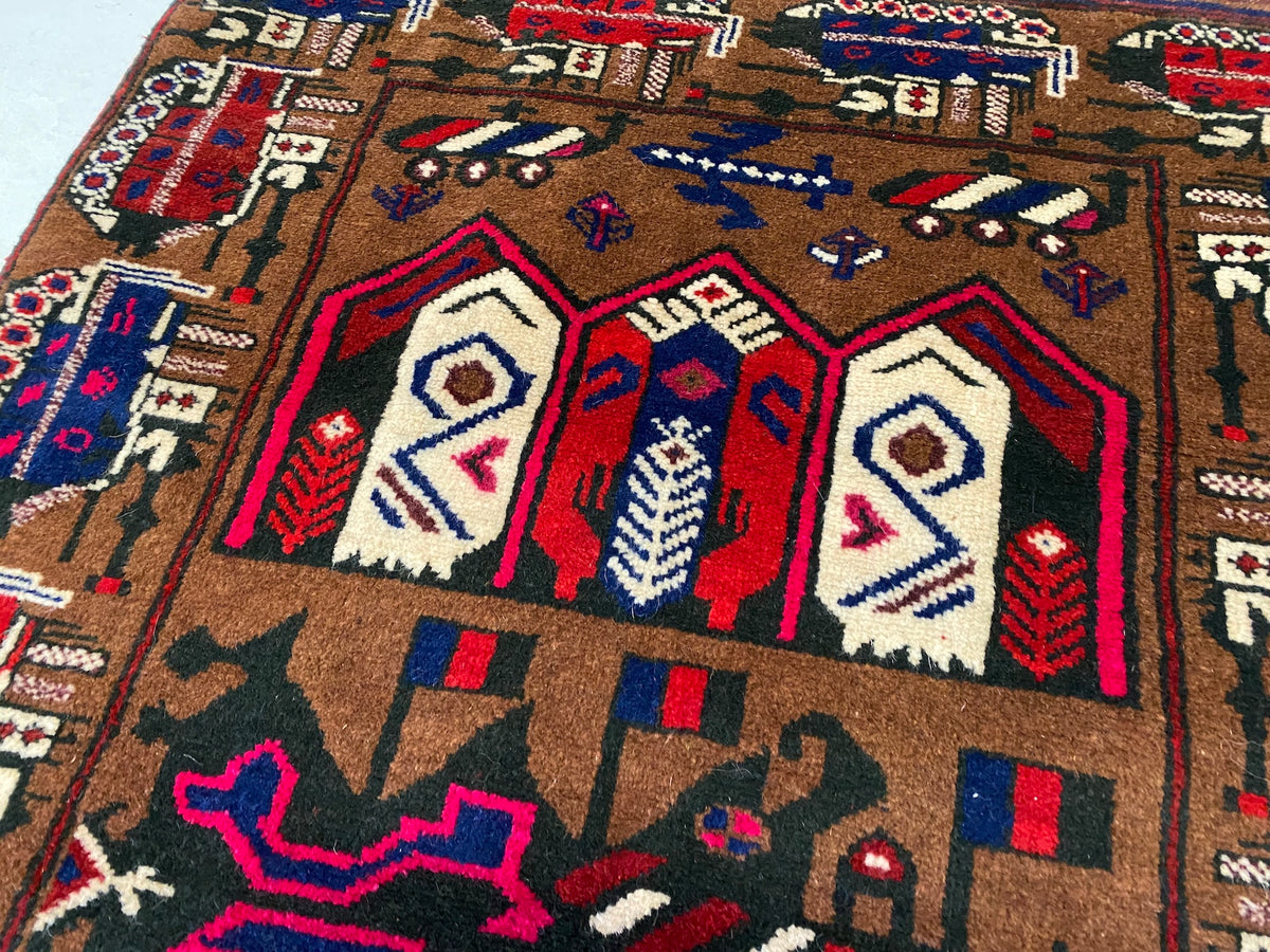Vfw Rugs #581 Afghan War Rug – King Kennedy Rugs