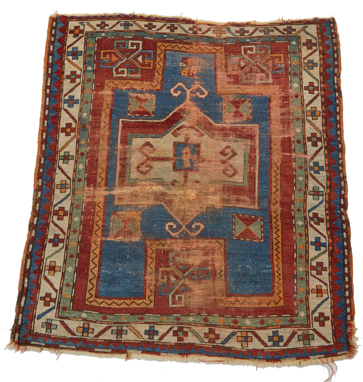 520 Antique Kazak Prayer Persian Rug
