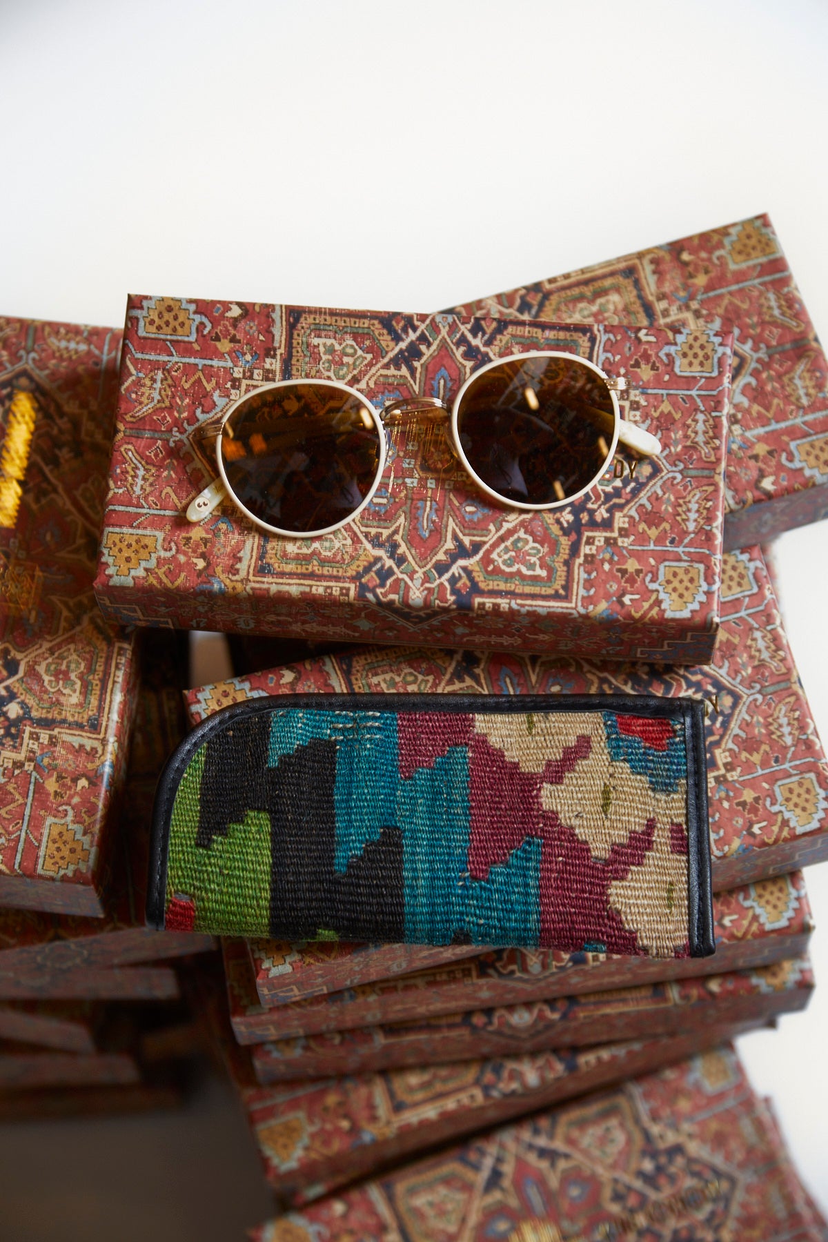 Antique Rug Glasses Case