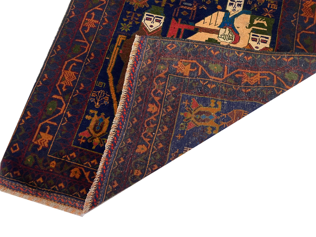 Kennedy Rugs #876 Afghan Pictorial Rug – King Kennedy Rugs